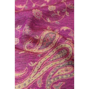 fabric with paisley vine floral pattern and textile texture background