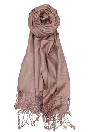 large lightweight solid color camel brown pashmina shawl wrap scarf - 28" width x 78" length with fringes