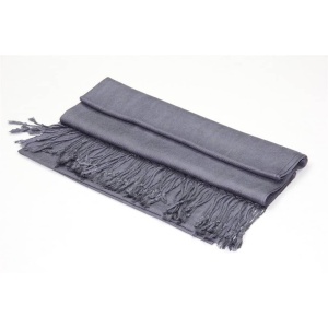 large lightweight solid color dark gray pashmina shawl wrap scarf - 28