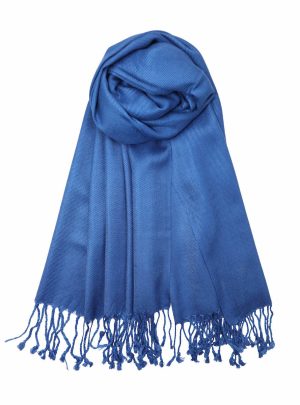 denim blue pashmina scarf