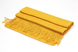 large lightweight solid color gold pashmina shawl wrap scarf - 28" width x 78" length with fringes