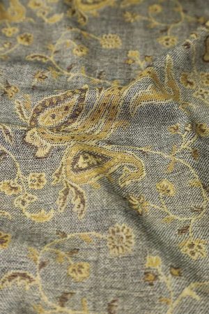 fabric with paisley vine floral pattern and textile texture background