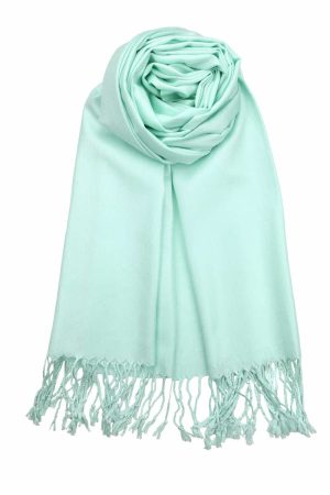mint green pashmina scarf