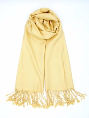 pale yellow pashmina scarf