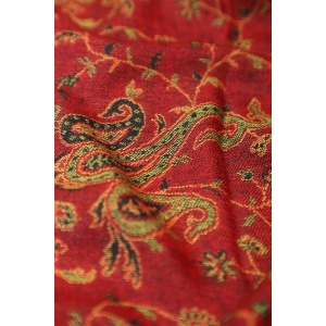 large red reversible paisley pashmina shawl wrap scarf - 28