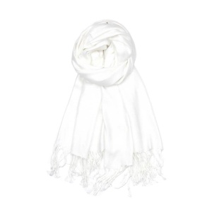 large soft silky white pashmina shawl warp scarf