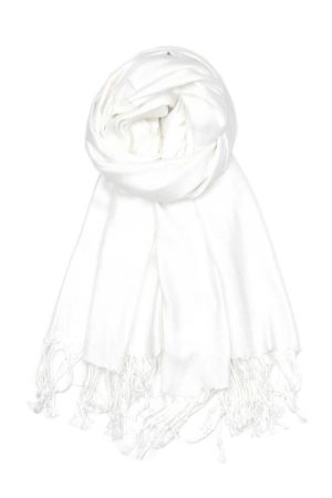 large soft silky white pashmina shawl warp scarf