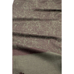 dark olive jacquard paisley pashmina scarf