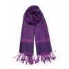 grape purple jacquard paisley pashmina scarf