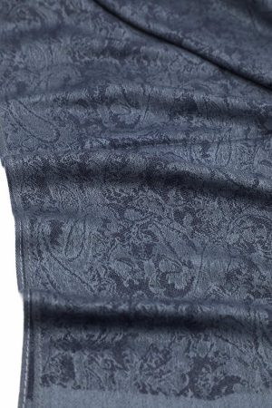 navy blue jacquard pashmina
