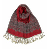 burgundy pashmina border shawl