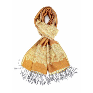 dark gold pashmina border shawl
