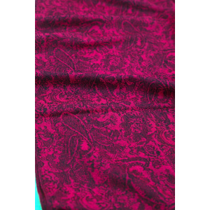 magenta black Jacquard pashmina scarf