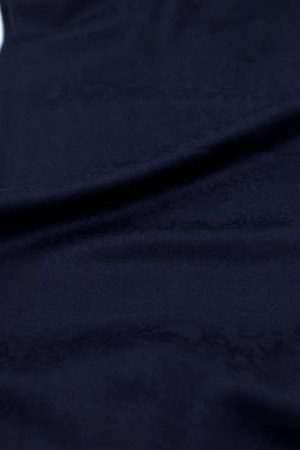 navy jacquard pashmina scarf fabric