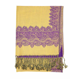 purple pashmina border shawl