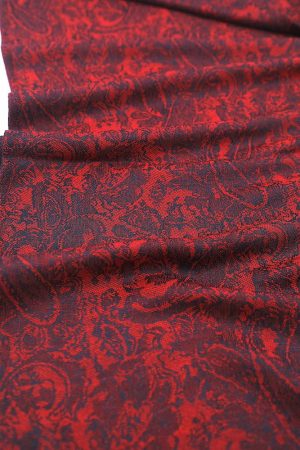 red black jacquard paisley pashmina scarf