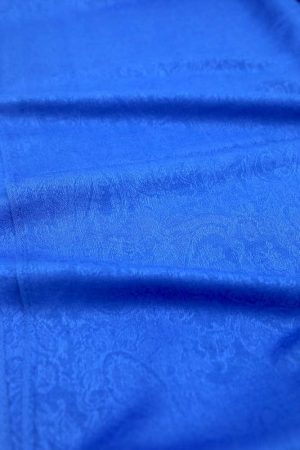 royal blue Jacquard pashmina scarf