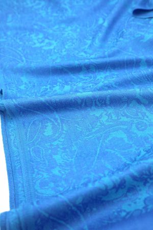 sky blue jacquard pashmina scarf fabric