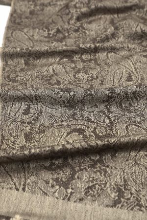 tan brown jacquard pashmina shawl fabric