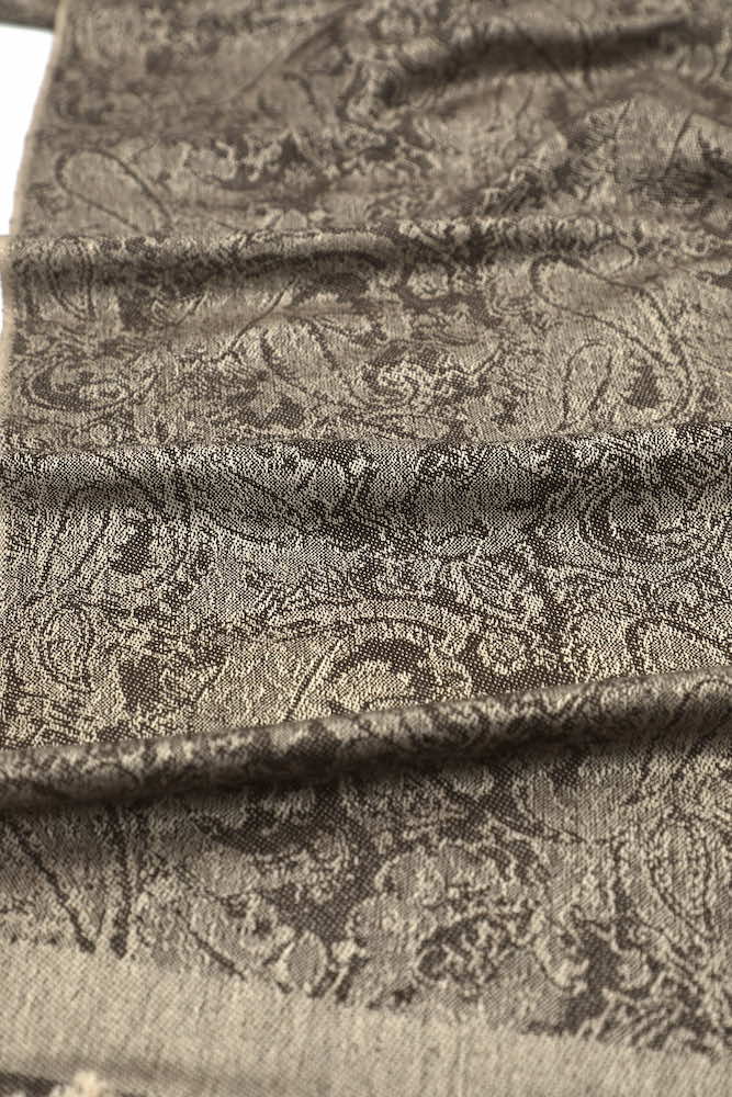 tan brown jacquard pashmina shawl fabric