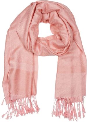 blush pink purple paisley jacquard pashmina shawl