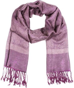 purple paisley jacquard pashmina shawl