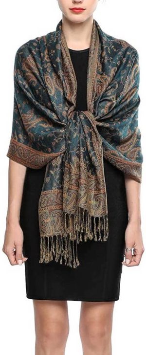 reversible paisley rave pashmina shawl