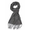 dark grey herringbone cashmere scarf 1