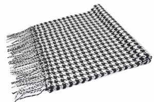 black white houndstooth cashmere feel scarf 2