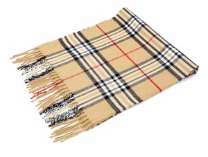 camel plaid cashmere scottish scarf