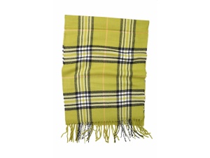 olive green cashmere feel plaid scarf 2
