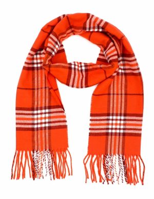 orange plaid scarf