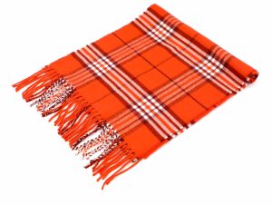orange plaid scarf
