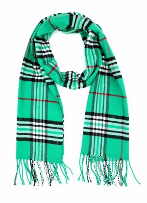 green plaid scarf