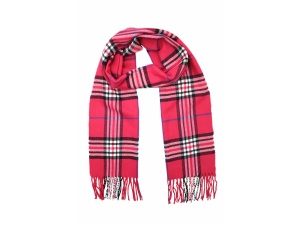berry cashmere feel plaid scarf
