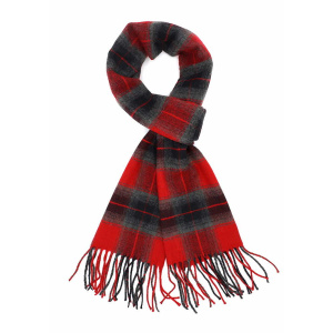 grey red plaid scarf