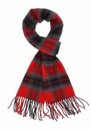 grey red plaid scarf