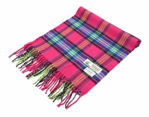pink scottish plaid scarf