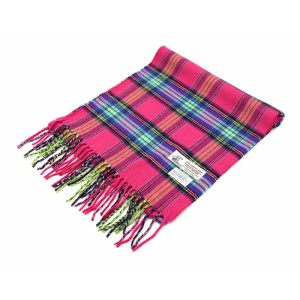 pink scottish plaid scarf