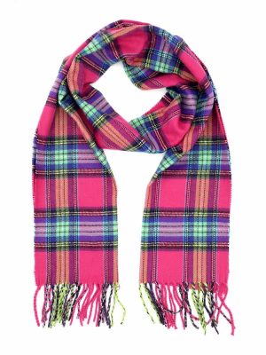 pink scottish plaid scarf