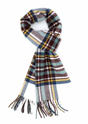 white tartan scarf