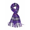purple plaid cashmere scarf