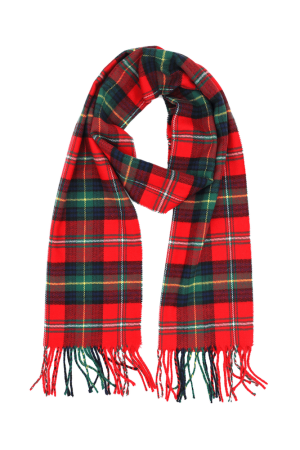 red green tartan scarf