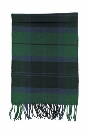 Alternative view of Black Green Navy Cashmere Feel Tartan Scarf