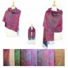 12 pack floral metallic pashmina shawl wrap 085
