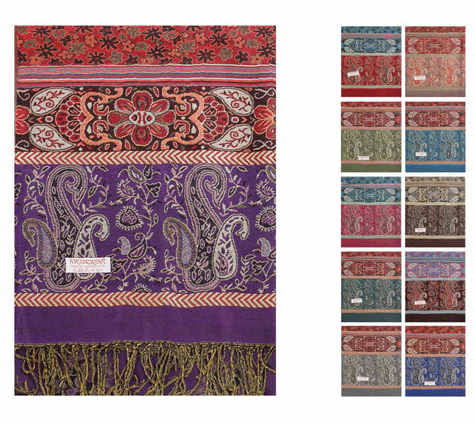 12 pack floral paisley pashmina shawl wrap m54