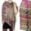12 pack peacock metallic pashmina shawl wrap 37