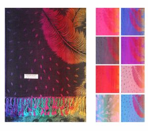 12 pack peacock rainbow pashmina rave scarf m47
