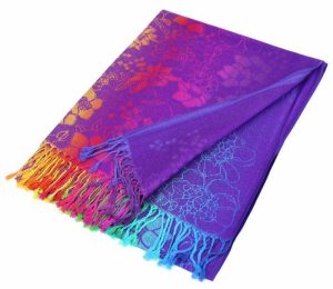 purple rainbow ombre pashmina shawl scarf
