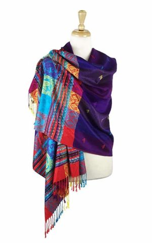 purple rainbow ombre pashmina shawl scarf 56